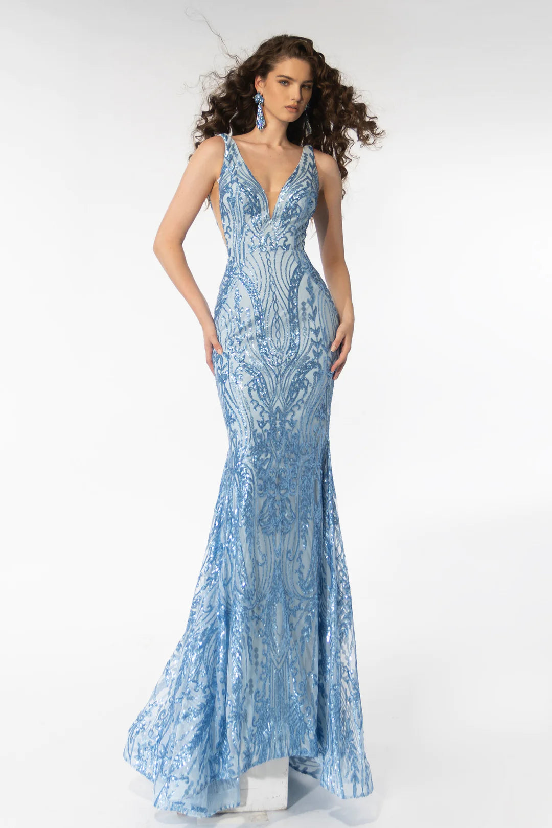 Ava Presley 39204 Long Prom Dress Fitted Mermaid Plunging V Neckline Formal Pageant Gown Tunics Denim casual Ava Presley 39204 Long Prom Dress Fitted Mermaid Plunging V Neckline Formal Pageant Gown Tunics Denim casual