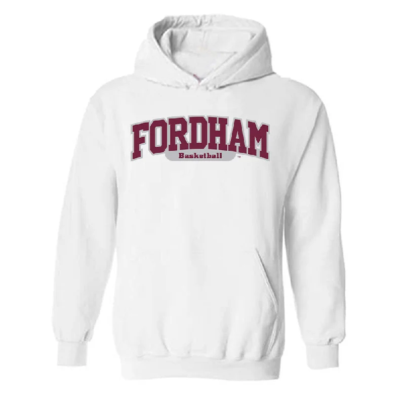 Fordham - NCAA Women's Basketball : Emma Wilson-Saltos - Classic Shersey Hooded Sweatshirt Hoodie with Hem Drawcord Adjustable Customizable