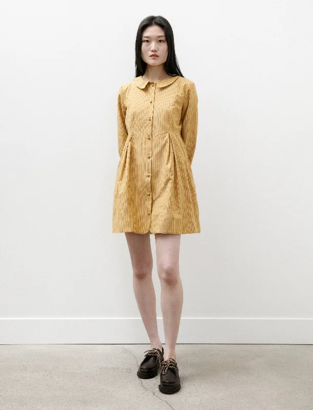 Bella Dress Japanese Striped Cotton Mustard Stripe Tunics Trousers formal