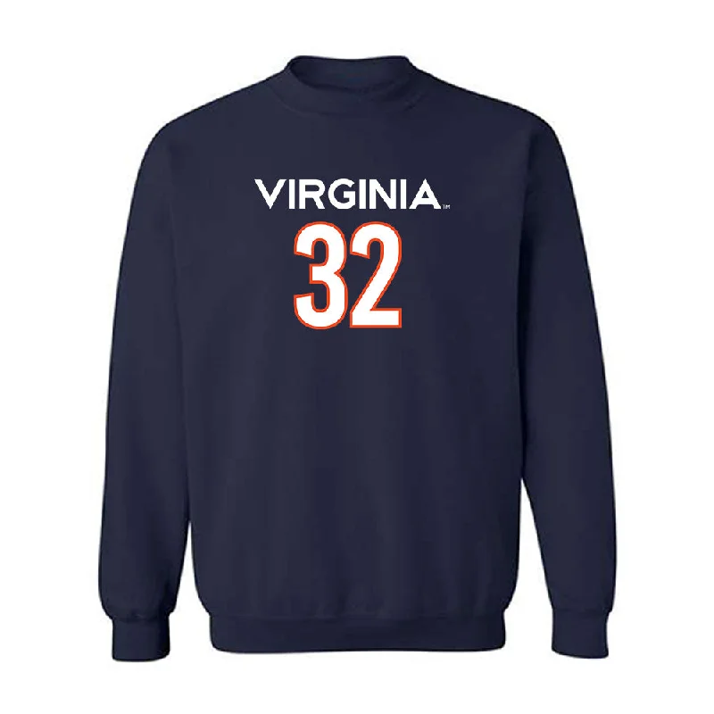 Virginia - NCAA Women's Basketball : Breona Hurd - Replica Shersey Crewneck Sweatshirt Hoodie with Toggle Buttons Decorative Unique Virginia - NCAA Women's Basketball : Breona Hurd - Replica Shersey Crewneck Sweatshirt Hoodie with Toggle Buttons Decorative Unique