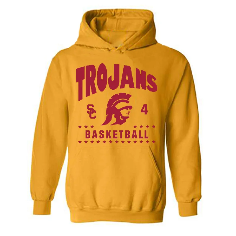 USC - NCAA Women's Basketball : Rian Forestier - Classic Fashion Shersey Hooded Sweatshirt Hoodie with Belted Waist Structured Tailored