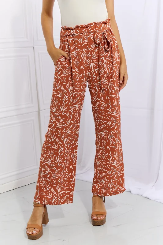 Hazel Blues® | Heimish Right Angle Geometric Printed Pants in Red Orange Comfortable Pleated Pants Hazel Blues® | Heimish Right Angle Geometric Printed Pants in Red Orange Comfortable Pleated Pants