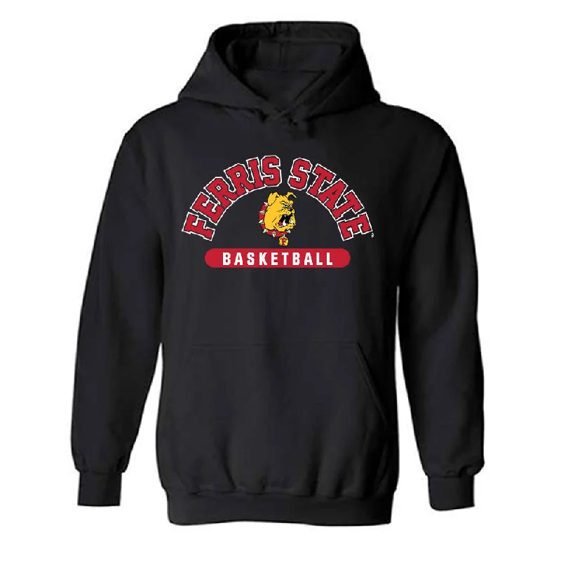 Ferris State - NCAA Women's Basketball : Mara Mitchell - Classic Shersey Hooded Sweatshirt Hoodie with Snap Buttons Easy Quick