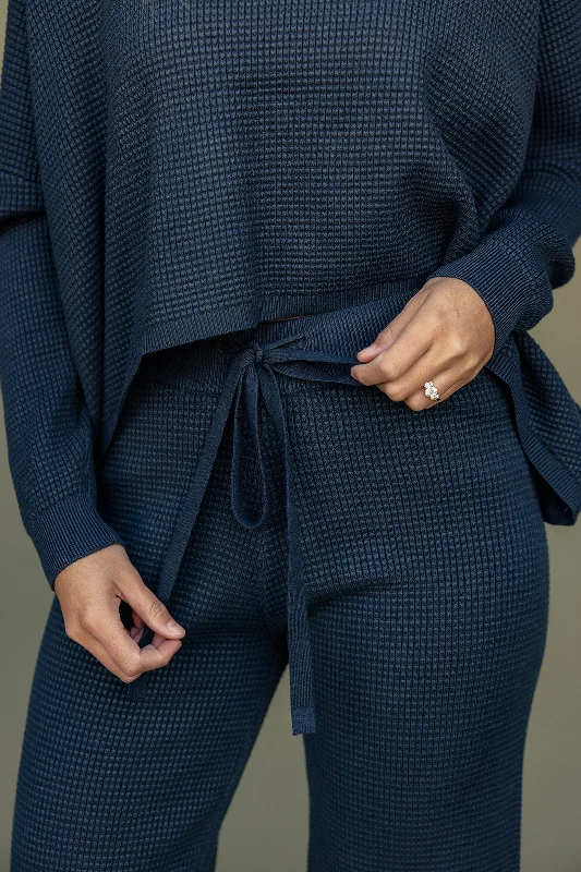 Blueberry Hill Waffle Knit Pants Slim-Fit Leggings