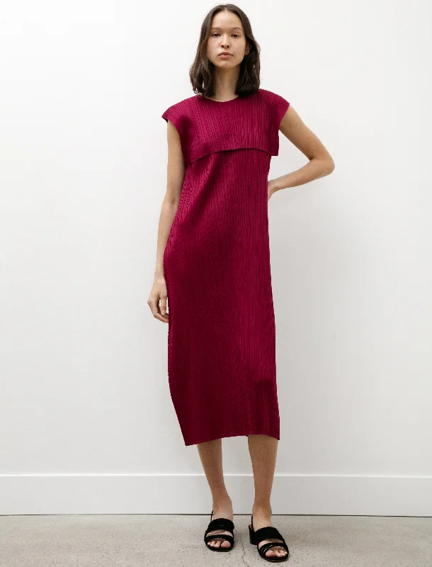Monthly Colors Cap Sleeve Dress Raspberry Shift Classic Vintage