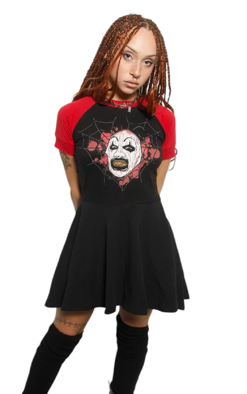 Art The Clown Baby Doll Dress Tunics Print Colorful