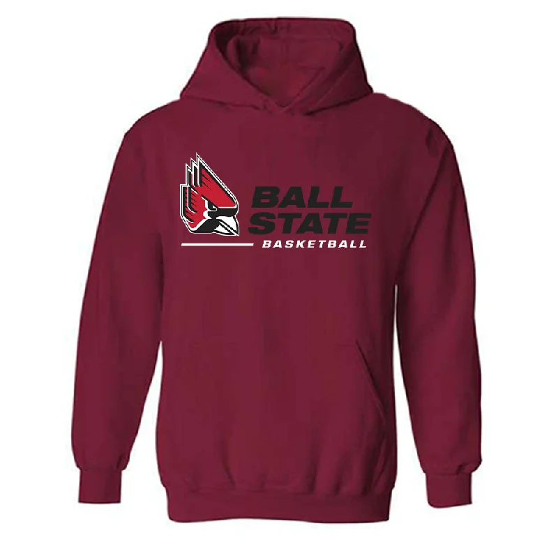 Ball State - NCAA Women's Basketball : Grace Kingery - Hooded Sweatshirt Hoodie with Pastel Soft Subtle Ball State - NCAA Women's Basketball : Grace Kingery - Hooded Sweatshirt Hoodie with Pastel Soft Subtle