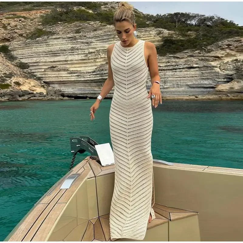 Orit Luxe Soft Knit Dress- Resortwear Tunics Handmade artisanal