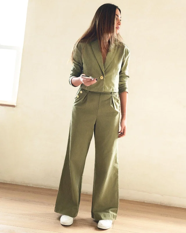 Splendid x Rachelove Sailor Wide-Leg Pants Cozy Fitted Pants