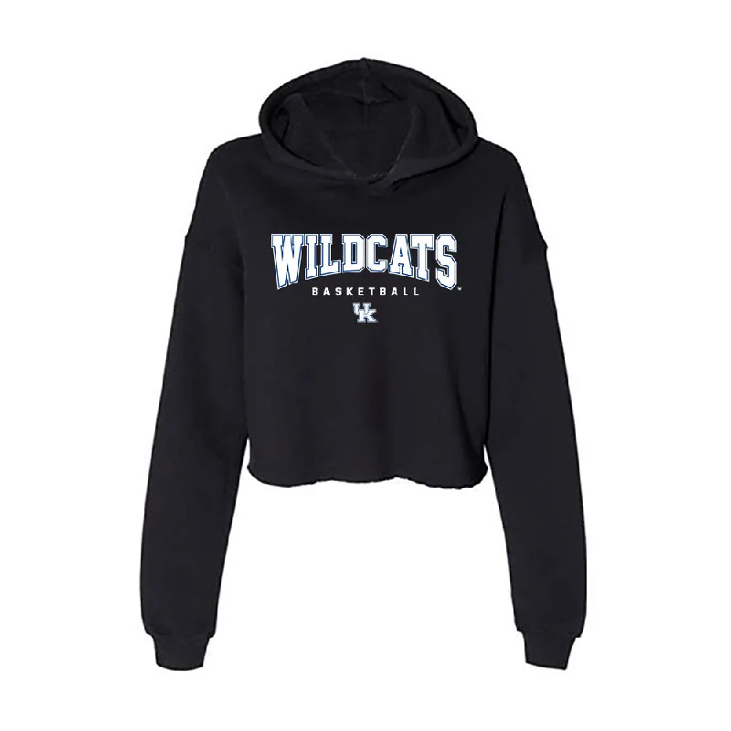 Kentucky - NCAA Women's Basketball : Teonni Key - Women's Crop Fleece Hoodie Hoodie with Tied Waist Feminine Flattering