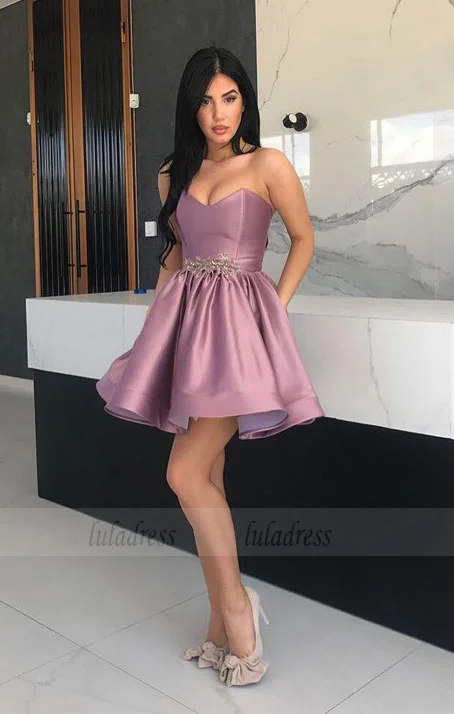 Mini Homecoming Dress with Pocket,Short Prom Dresses,Sexy Party Dresses for Teens Tunics Fashionable trendy