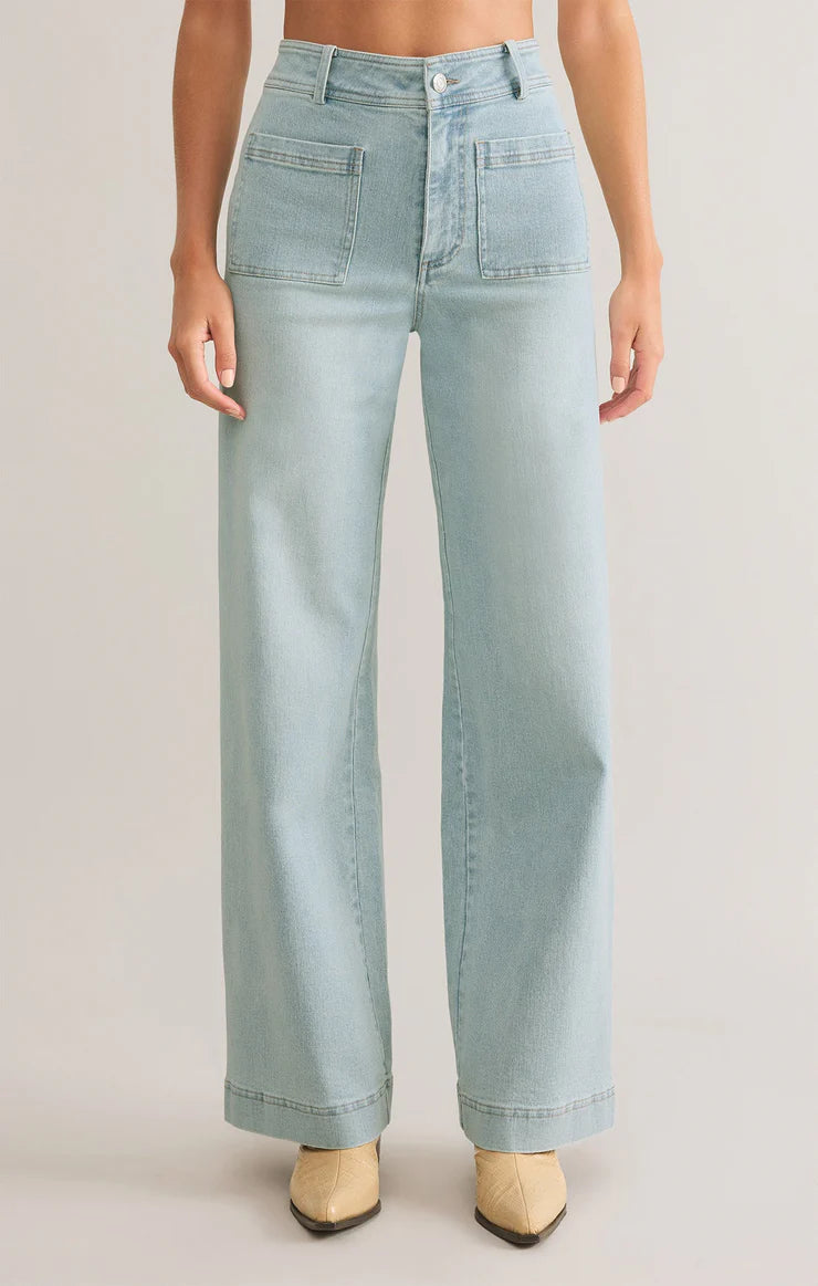 Z Supply Bradley Stretch Denim Pant Casual Sweatpants Style