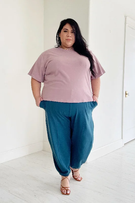 Day Lantern Pants (Rich Teal) Trendy Palazzo Pants