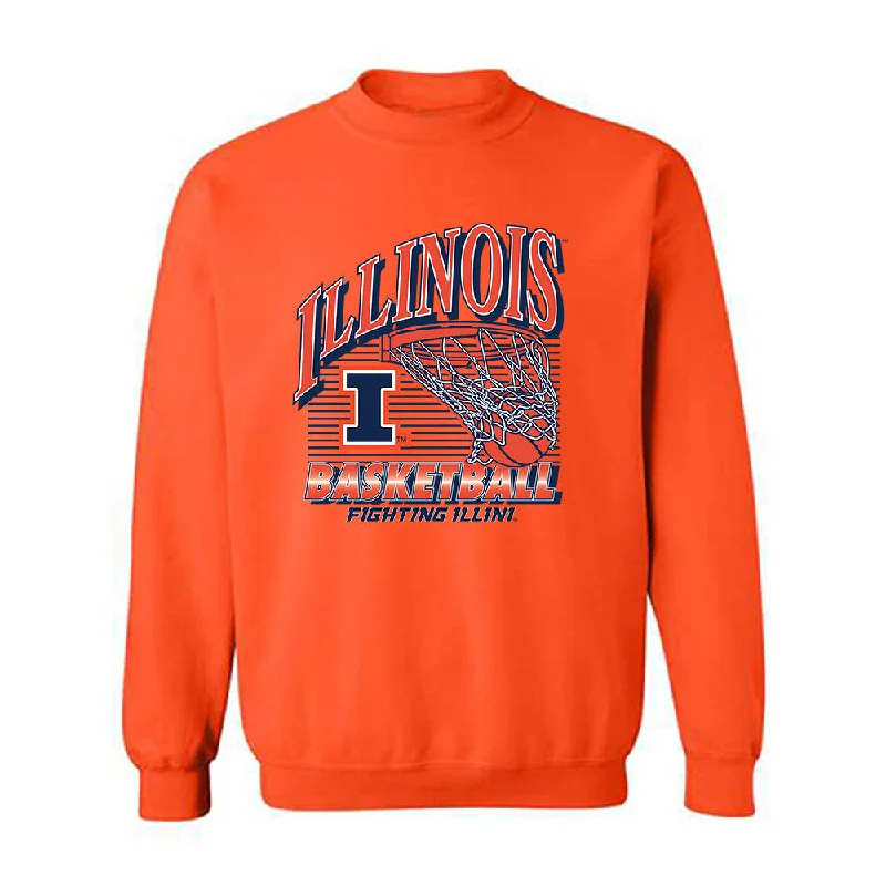 Illinois - NCAA Women's Basketball : Hayven Smith - Sports Shersey Crewneck Sweatshirt Hoodie with Side Slits Relaxed Casual Illinois - NCAA Women's Basketball : Hayven Smith - Sports Shersey Crewneck Sweatshirt Hoodie with Side Slits Relaxed Casual