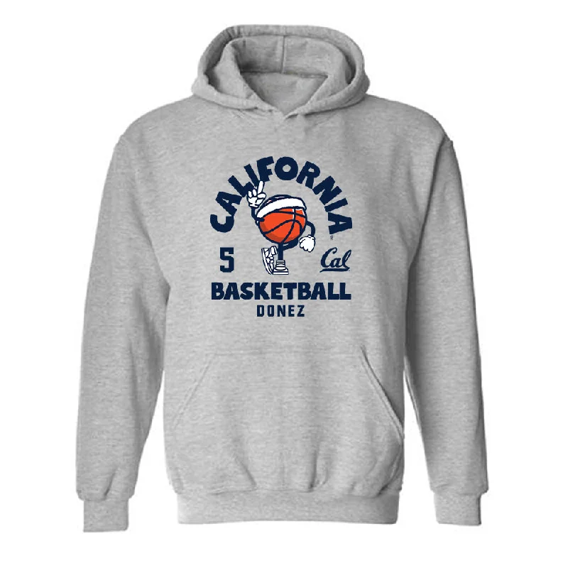 UC Berkeley - NCAA Women's Basketball : Lola Donez - Fashion Shersey Hooded Sweatshirt Hoodie with Applique Textured Unique UC Berkeley - NCAA Women's Basketball : Lola Donez - Fashion Shersey Hooded Sweatshirt Hoodie with Applique Textured Unique