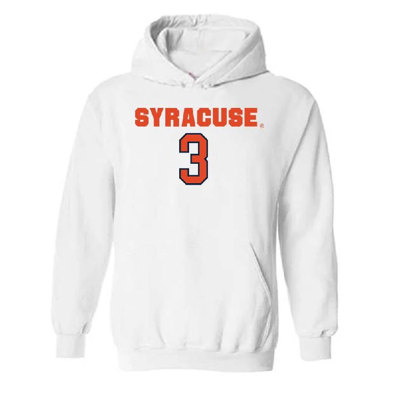 Syracuse - NCAA Women's Basketball : Olivia Schmitt - Classic Shersey Hooded Sweatshirt Hoodie with Illustration Artistic Creative