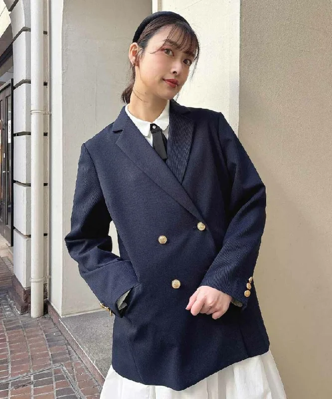 [Size wise] Gold Button Double Jacket / AN ANOTHER ANGELUS [53BD01j004]. Tiered Jacket Buttoned Jacket Zippered Jacket