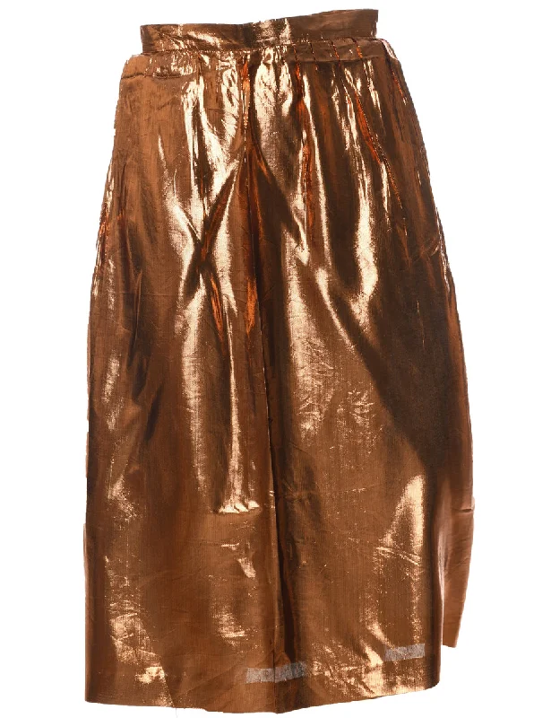 Bronze Midi Skirt - S chiffon skirt floaty
