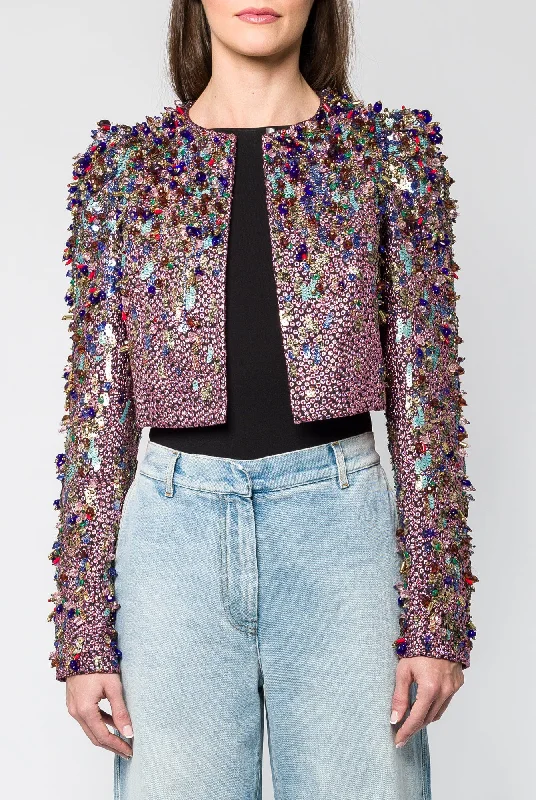 Dries Van Noten Bea Embroidered Jacket Jersey Jacket Tulle Jacket Batik Jacket