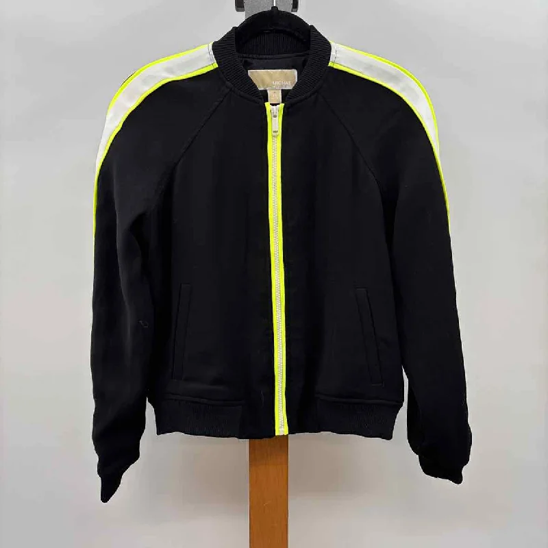 Michael Kors Women's Size XS Black Solid Jacket Fleece Jacket Down Jacket Feather Jacket Michael Kors Women's Size XS Black Solid Jacket Fleece Jacket Down Jacket Feather Jacket