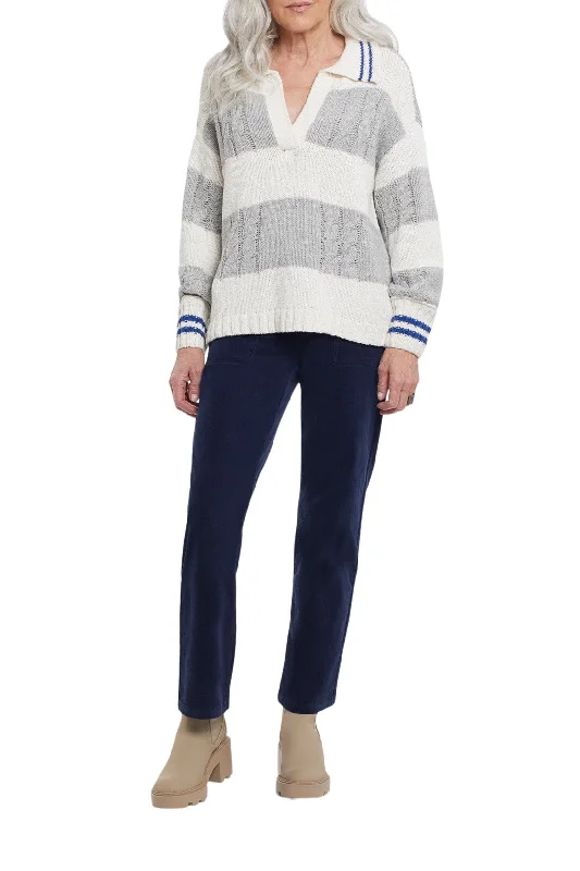 Tribal Long Sleeve Polo Sweater w/ Collar 1164O-4492-141 Atlantic - 1 ONLY SIZE LARGE - 20% OFF Stretchy Elastic Breathable Tribal Long Sleeve Polo Sweater w/ Collar 1164O-4492-141 Atlantic - 1 ONLY SIZE LARGE - 20% OFF Stretchy Elastic Breathable