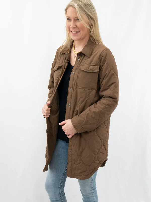 Brown Quilted Utility Thin Puffer Jacket Elasticated Jacket Padded Jacket Insulated Jacket Brown Quilted Utility Thin Puffer Jacket Elasticated Jacket Padded Jacket Insulated Jacket