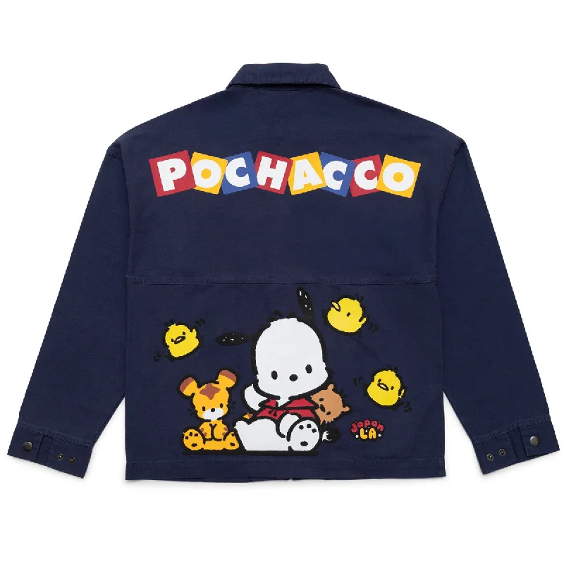 Pochacco JapanLA Canvas Jacket Mesh Jacket Canvas Jacket Denim Jacket