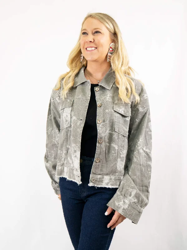 Smoked Out Denim Jacket Satin Jacket Silk Jacket Chiffon Jacket