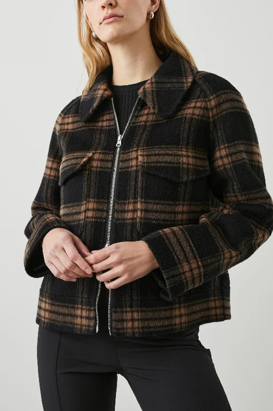 CHEYENNE JACKET - CAMEL JET Front Pockets Side Pockets Patch Pockets