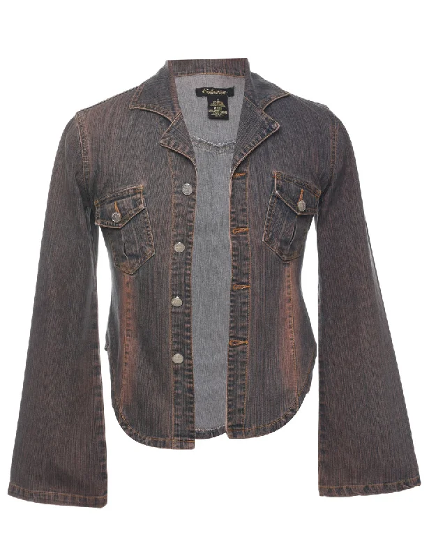 Y2K Medium Wash Denim Jacket - S Jacket Blazer Coat