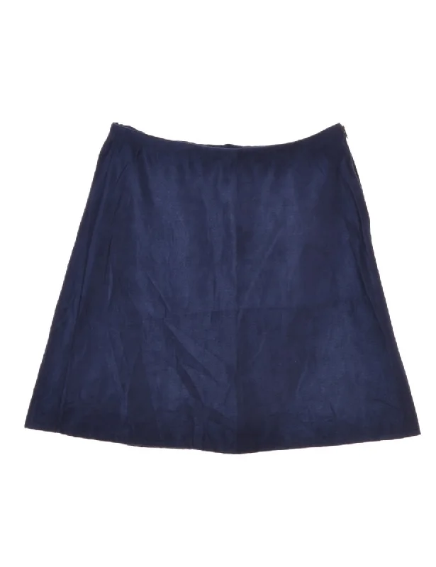 Blue Suede Skirt lace skirt intricate