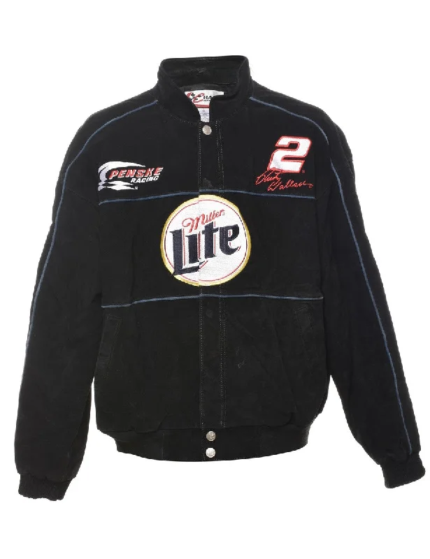 Suede Miller Lite Y2K Racing Chase Authentics Jacket - XL Denim Fabric Leather Fabric Suede Fabric