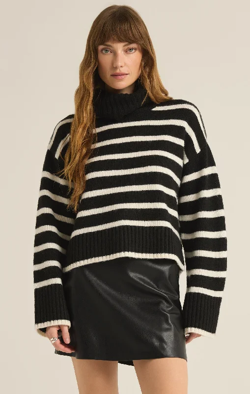 Z Supply - Josephine Stripe Sweater Rayon Fabric Velvet Fabric Corduroy Fabric