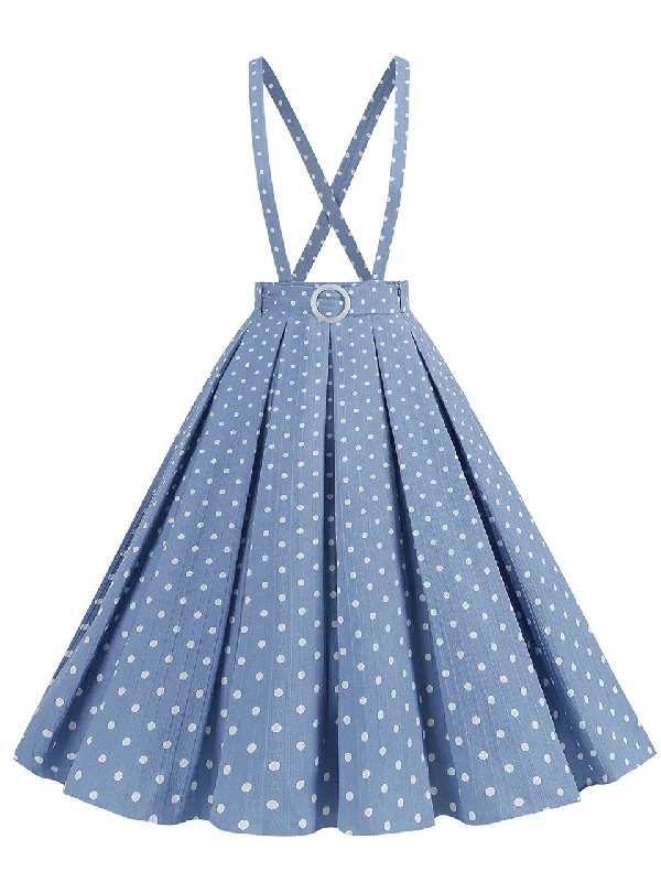Polka Dots High Waist Audrey Hepburn Style Cocktail Suspender Swing Skirt summer skirt style Polka Dots High Waist Audrey Hepburn Style Cocktail Suspender Swing Skirt summer skirt style