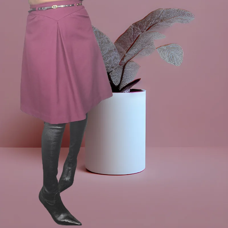 70s Yolk Skirt, Highwaist A Line Skirt velvet skirt glossy