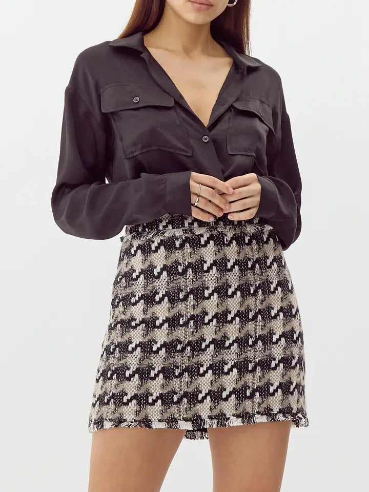Lenny Tweed Skirt chiffon skirt delicate