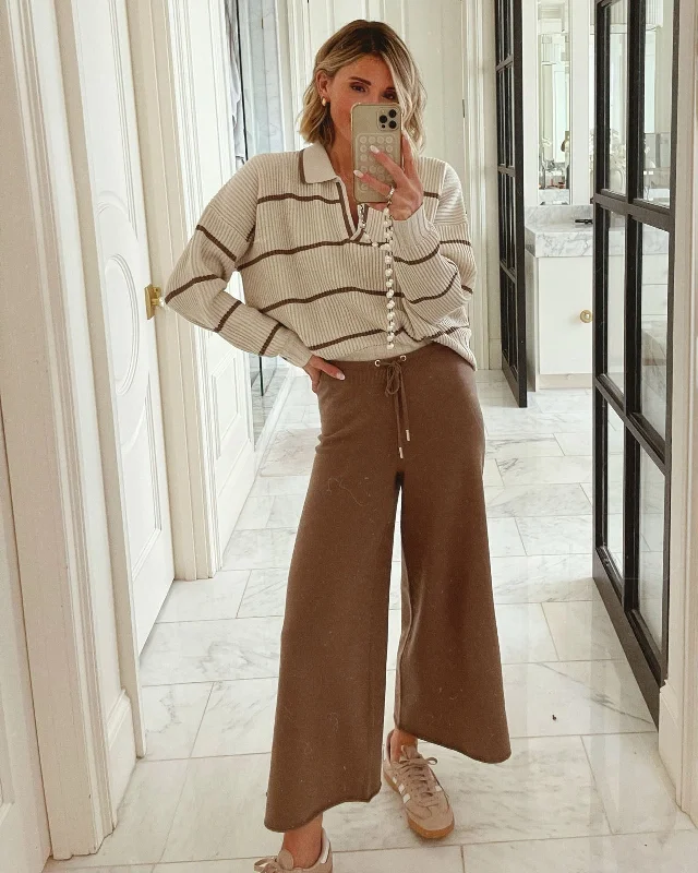 Splendid x @Cellajaneblog Crop Sweater Pant Knit Fabric Woven Fabric Fleece Fabric