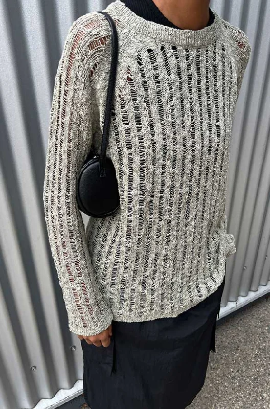 SHEER KNIT SWEATER Elegant Classic Vintage