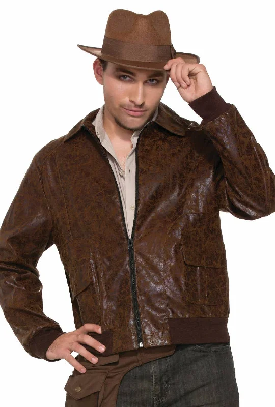 1940s Mens Brown Faux Suede Bomber Costume Jacket Boat Neck Shawl Collar Notched Collar 1940s Mens Brown Faux Suede Bomber Costume Jacket Boat Neck Shawl Collar Notched Collar