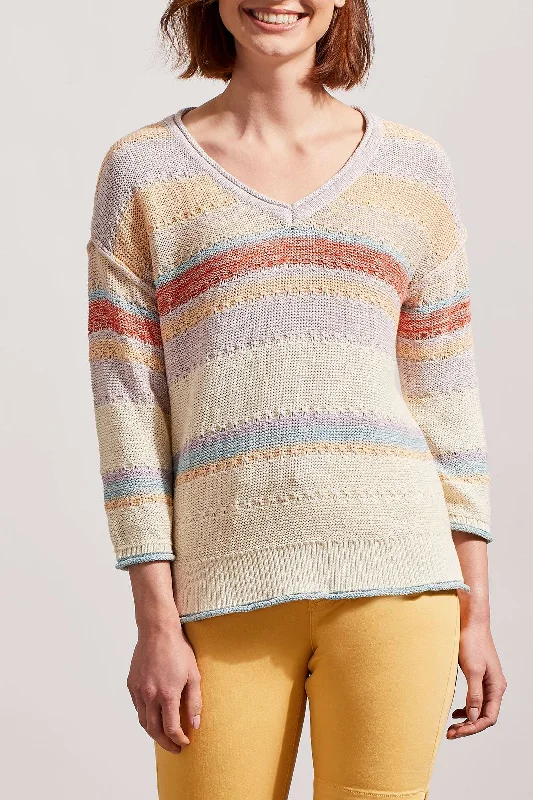 Tribal 3/4 Sleeve V-Neck Sweater 7666O-4740-2161 Lily - 1 ONLY SIZE LARGE - 20% OFF Wool Fabric Cashmere Fabric Tweed Fabric Tribal 3/4 Sleeve V-Neck Sweater 7666O-4740-2161 Lily - 1 ONLY SIZE LARGE - 20% OFF Wool Fabric Cashmere Fabric Tweed Fabric