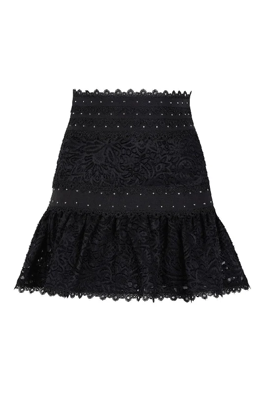 Gloria Skirt Black leather skirt bold