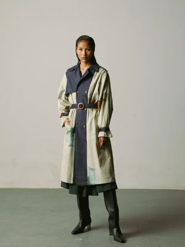 Denim Trench Jacket Faux Fur Jacket Real Fur Jacket Shearling Jacket