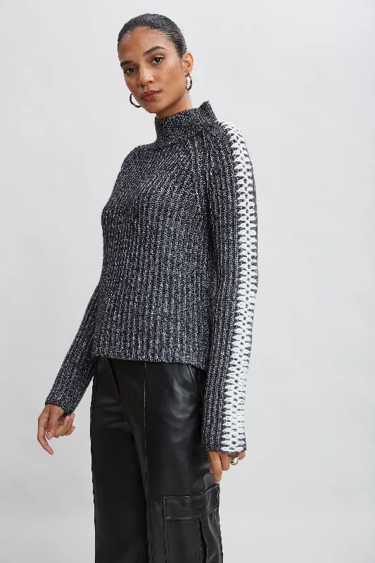 Whipstitch Cotton Wool Sweater Fitted Slim Tailored