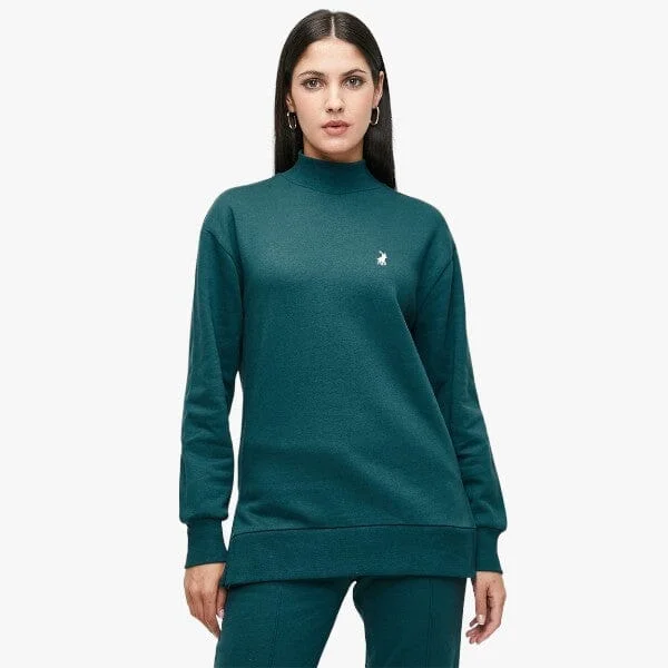 Polo Womens Reese Sweater Teal Boat Neck Shawl Collar Notched Collar