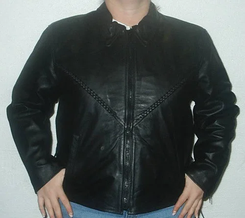 Women's Motorcycle Black Braided Jacket 6022 Cotton Jacket Linen Jacket Terry Jacket Women's Motorcycle Black Braided Jacket 6022 Cotton Jacket Linen Jacket Terry Jacket