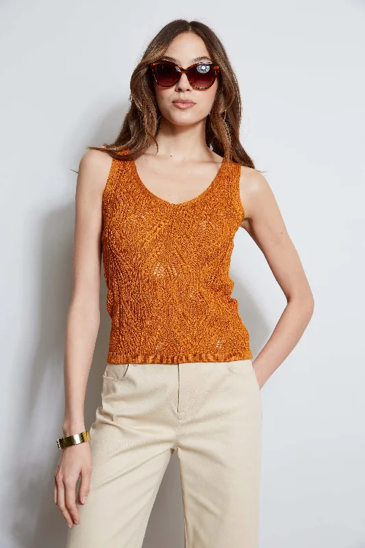 Cotton Crochet V-Neck Sweater Notch Collar Peter Pan Collar Cowl Neck