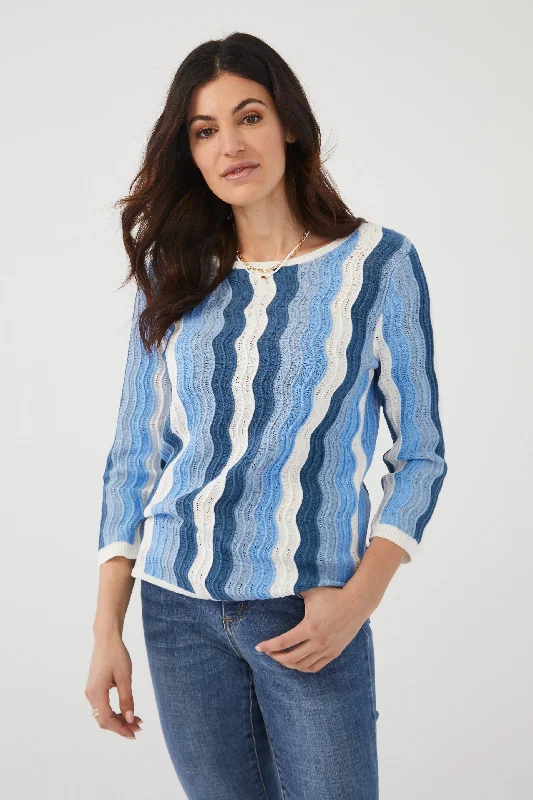 FDJ 3/4 Sleeve Pointelle Sweater 3166624-BLUESM Blueberry Smooth - 1 ONLY SIZE X-SMALL - 20% O FF Jersey Fabric Tulle Fabric Batik Fabric FDJ 3/4 Sleeve Pointelle Sweater 3166624-BLUESM Blueberry Smooth - 1 ONLY SIZE X-SMALL - 20% O FF Jersey Fabric Tulle Fabric Batik Fabric