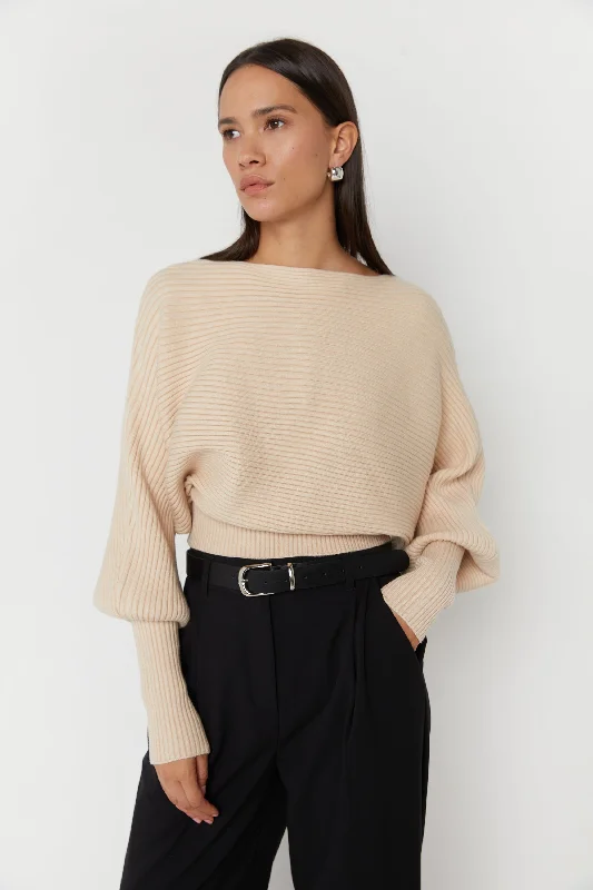 CROPPED RIBBED SWEATER Soft Cozy Warm
