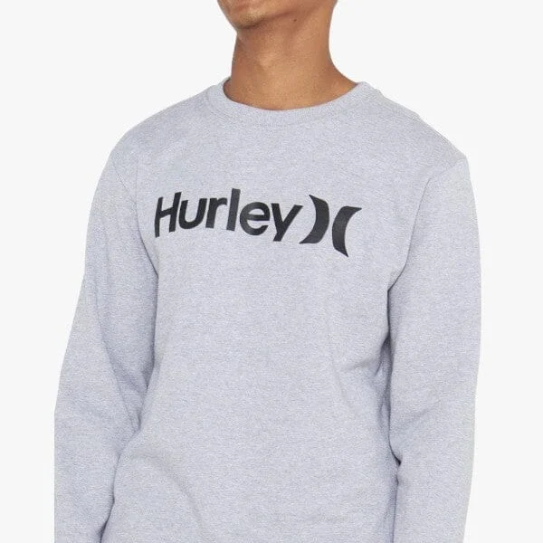 Hurley Womens One And Only Crew Sweater Heather Grey Hooded Caped Shawl Collar