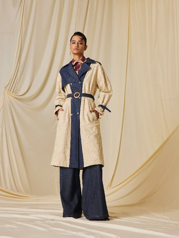 Denim Trench Jacket Faux Fur Jacket Real Fur Jacket Shearling Jacket